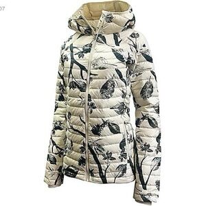 Columbia Womens Medium Lightweight Omni-Heat Jacket Olive-White Floral